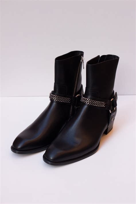 Saint Laurent chain harness Wyatt boots Review : r/goodyearwelt 